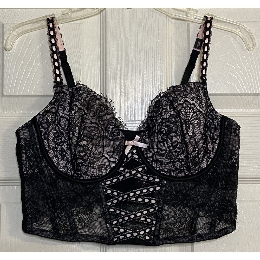 VICTORIA'S SECRET DREAM ANGELS HERITAGE RIBBON SLOT CORSET BRA XL